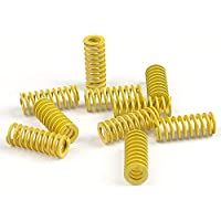 Los mejores  - Molde de compresión QLOUNI de 8 mm de diámetro exterior y 20 mm de largo- 10 piezas de resorte en espiral amarillo para…